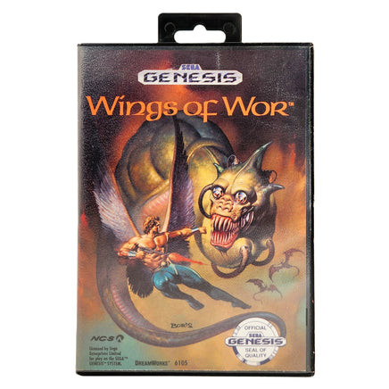 Wings Of Wor Sega Genesis Game Good - Front Artwork Of Retail Clamshell Case