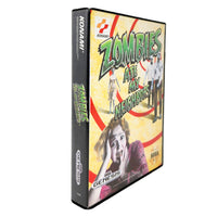 Zombies Ate My Neighbors Sega Genesis Good -  Spine and Front Artwork View Of Retail Game Box Clamshell Case
