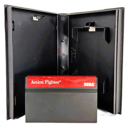 Action Fighter Sega Master System Very Good - Open Case Showing Game Cartridge