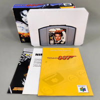 GoldenEye 007 for Nintendo 64 - Authentic N64 CIB game showing original box, cartridge, manual and inserts, very good condition
