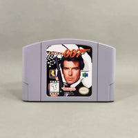 GoldenEye 007 for Nintendo 64 - Front view of authentic N64 game cartridge showing original label artwork, very good condition