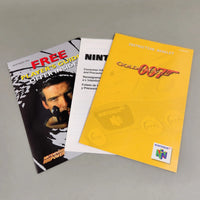 GoldenEye 007 for Nintendo 64 - Original N64 instruction manual and included paperwork showing front covers, very good condition