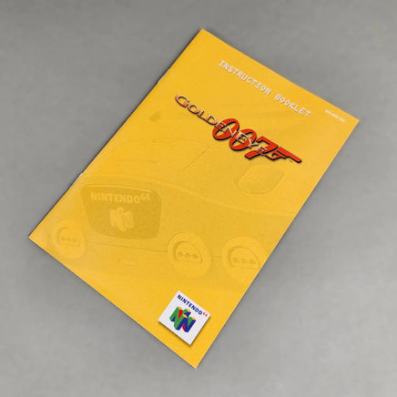 GoldenEye 007 for Nintendo 64 - Original N64 instruction manual showing front cover artwork and game title, very good condition