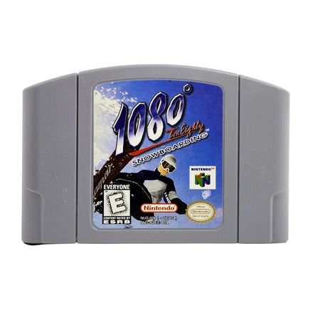 1080 Snowboarding Nintendo 64 Very Good Loose - Front view of authentic game cartridge showing label artwork