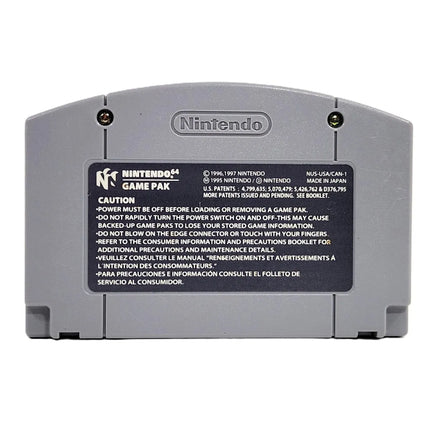 Banjo Kazooie Nintendo 64 Good Loose - Back view of authentic game cart showing rear label