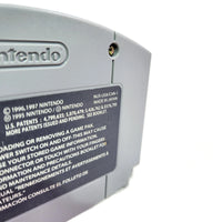 Banjo Kazooie Nintendo 64 Good Loose - Close up view of rear label showing official number stamp on authentic game