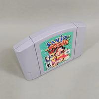 Banjo-Tooie for Nintendo 64 - Angled left-front view of authentic N64 cartridge showing label artwork, good condition, loose