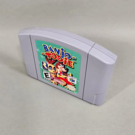 Banjo-Tooie for Nintendo 64 - Right-front angled view of authentic N64 cartridge showing label artwork, good condition, loose