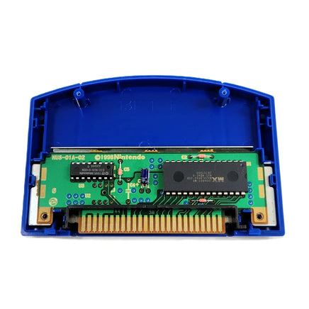 Bass Masters 2000 Blue Cart Nintendo 64 Good Loose - Open cart showing authentic game circuit board with Nintendo branding on board and chips along with a view of the contact pins