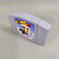 Bomberman 64 for Nintendo 64 - Genuine game cartridge viewed from elevated right angle with front label visible, good condition, loose