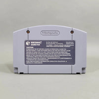 Bomberman 64 for Nintendo 64 - Genuine Nintendo game cartridge rear with official warning label, good condition, loose