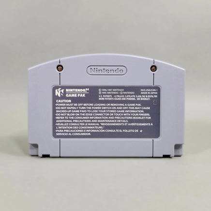 Bomberman 64 for Nintendo 64 - Genuine Nintendo game cartridge rear with official warning label, good condition, loose