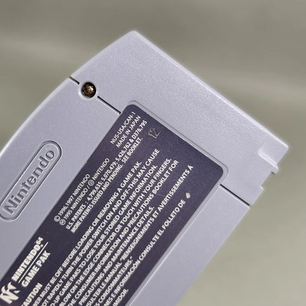Bomberman 64 for Nintendo 64 - Genuine Nintendo game cart showing embossed number on back label, good condition, loose