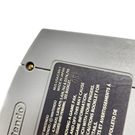 Castlevania Nintendo 64 Very Good Loose - Close up view of rear label with authentic number stamp shown