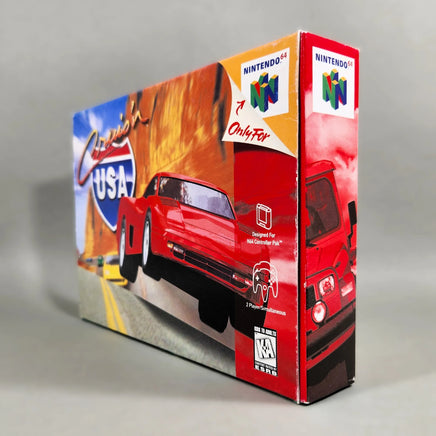 Cruis'n USA for Nintendo 64 - Authentic Nintendo 64 retail box displaying front cover and right-side panel, very good condition