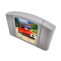 Cruisn USA Nintendo 64 Very Good Loose - Alternate angled front and top view of official game cartridge showing label artwork & logo