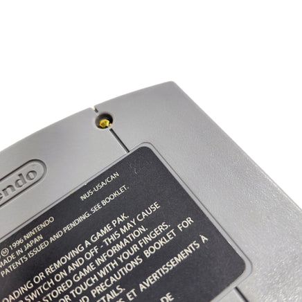 Cruisn USA Nintendo 64 Very Good Loose - Close up view of back label showing authentic number stamp