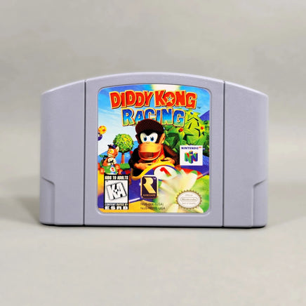 Diddy Kong Racing for Nintendo 64 - Front-facing cartridge displaying game title and cover art, very good condition, loose