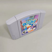 Disney's Donald Duck: Goin' Quackers for Nintendo 64 - Elevated front angle showing genuine game cartridge and label, very good condition, loose