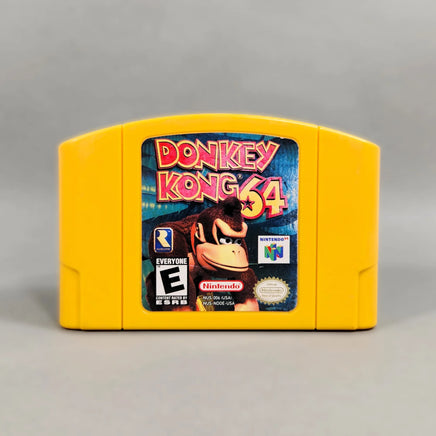 Donkey Kong 64 for Nintendo 64 - N64 cartridge front showing original game label, good condition, loose