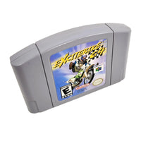 Excitebike 64 Nintendo 64 Very Good Loose - Angled front and top view of game cartridge & label of authentic game cart