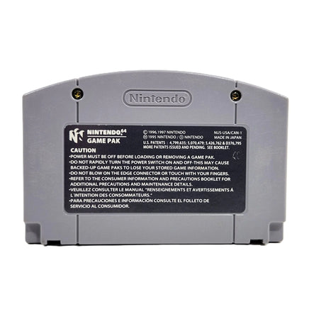 Excitebike 64 Nintendo 64 Very Good Loose - Rear view of game cart showing label