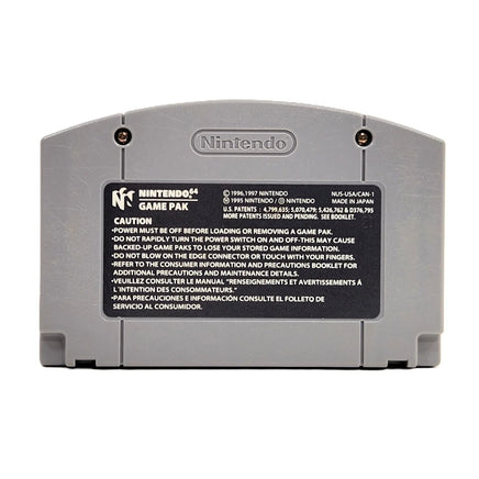 F-Zero X Nintendo 64 Very Good Loose - Back Of Official Game Cartridge