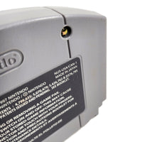 F-Zero X Nintendo 64 Very Good Loose - Close up view of rear cart label showing authentic number stamp