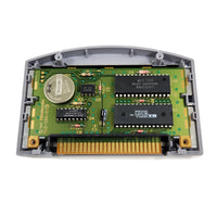 F-Zero X Nintendo 64 Very Good Loose - Open cart showing authentic game circuit board with Nintendo branding on board and chips and view of contact pins