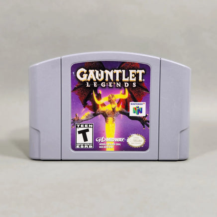 Gauntlet Legends for Nintendo 64 - Front view of official game cartridge and illustrated label, good condition, loose