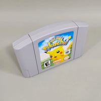 Hey You, Pikachu! (VRU & Mic Req.) for Nintendo 64 - Authentic N64 cartridge with front artwork and side profile visible, VRU & mic req. condition, loose