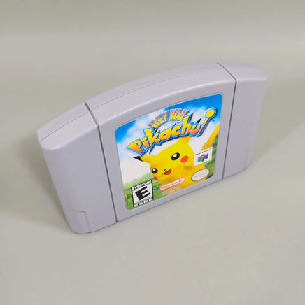 Hey You, Pikachu! (VRU & Mic Req.) for Nintendo 64 - Authentic N64 cartridge with front artwork and side profile visible, VRU & mic req. condition, loose