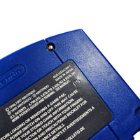 Hydro Thunder Blue Cart Nintendo 64 Very Good Loose - Close up view of rear cart label showing number imprint proving authentic game cartridge