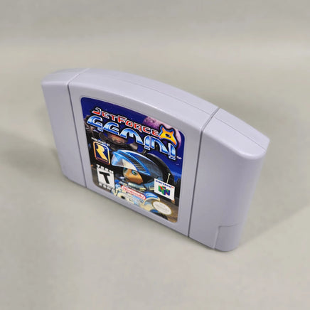 Jet Force Gemini for Nintendo 64 - Angled right-front view of official Nintendo game cartridge, very good condition, loose