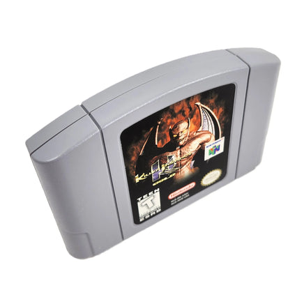 Killer Instinct Gold Nintendo 64 Very Good Loose - Top and front angled view of authentic game cartridge with label artwork visible