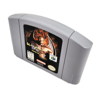 Killer Instinct Gold Nintendo 64 Very Good Loose - Alternate top and front angled view of genuine game cart with label artwork shown