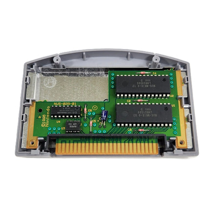 Killer Instinct Gold Nintendo 64 Very Good Loose - Open game cart showing authentic circuit board with Nintendo branding on board and chips with contact pins visible