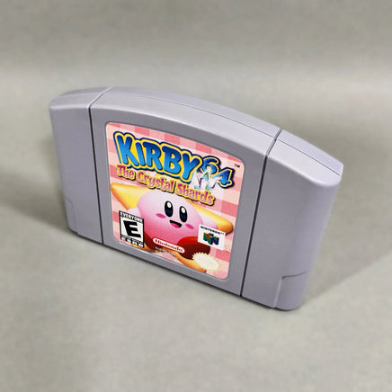 Kirby 64: The Crystal Shards for Nintendo 64 - Genuine cartridge showing right shell edge and illustrated game label, good condition, loose