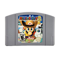 Mario Party 2 Nintendo 64 Very Good Loose - Front artwork label of official game cartridge