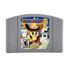 Mario Party 2 Nintendo 64 Very Good Loose - Front artwork label of official game cartridge