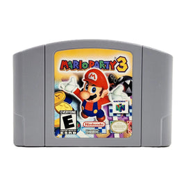 Mario Party 3 Nintendo 64 Good Loose - Front view of authentic game cartridge label showing artwork