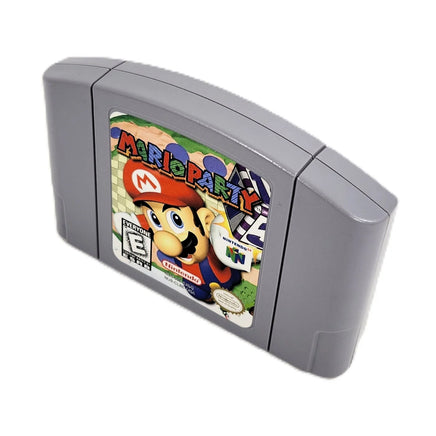 Mario Party Nintendo 64 Very Good Loose - Front angled view of genuine N64 game cart showing label art