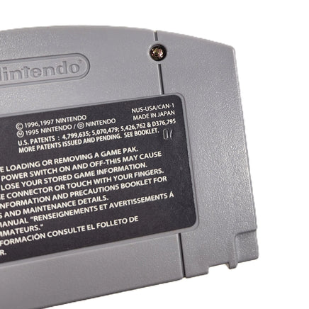 Mario Party Nintendo 64 Very Good Loose - Close up view of rear cart label showing number stamp proving authentic cartridge
