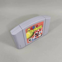 Mario Tennis for Nintendo 64 - N64 cartridge angled view displaying top edge and front label, very good condition, loose