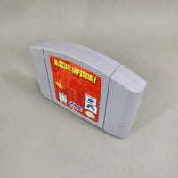 Mission: Impossible for Nintendo 64 - Three-quarter right-front view of classic gray N64 game cartridge, very good condition, loose