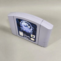 Mortal Kombat Mythologies: Sub-Zero for Nintendo 64 - Right-front perspective showing genuine cartridge and label artwork, very good condition, loose