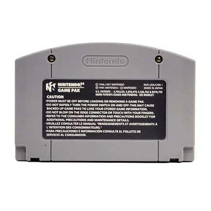 NASCAR 99 Nintendo 64 Very Good Loose - Back Label Of Cartridge