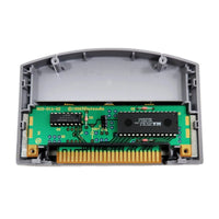 NASCAR 99 Nintendo 64 Very Good Loose - Open cartridge showing authentic N64 game PCB circuit board with Nintendo branding on internal board with black chips and gold connector pins visible