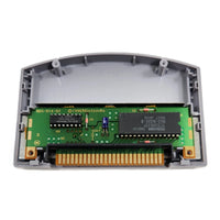 NFL Quarterback Club 2000 Nintendo 64 Very Good Loose - Open cartridge showing authentic N64 game PCB circuit board with Nintendo branding on internal board with black chips and gold connector pins visible
