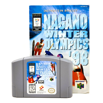 Nagano Winter Olympics 98 Nintendo 64 Very Good Loose - Cartridge and Instruction Manual Shown